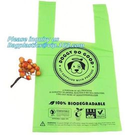 Disposable PE gloves Dog poop picker bags plastic cleaning gloves, bags on roll with dispenser and leash clip