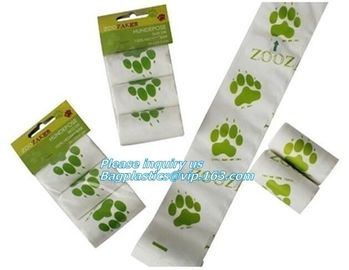 4 rolls white plastic compostable doggie poop bag, 240 bags Tie top handle Cornstarch Earth Friendly Cornstarch composta