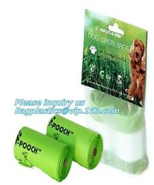 Disposable PE dog poop bag with printing, Pet Compostable disposable biodegradable plastic garbage bag