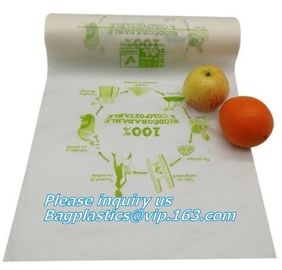 ok compost home certified custom wholesale PLA based biodegradable compostable vegetable fruit plastic produce bag on