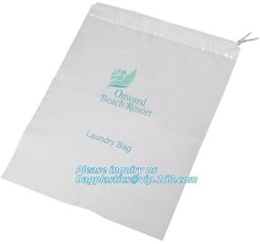 customer wholesale corn starch biodegradable compostable eco friendly laundry bag for hotel, Dissolvable laundry bag eco