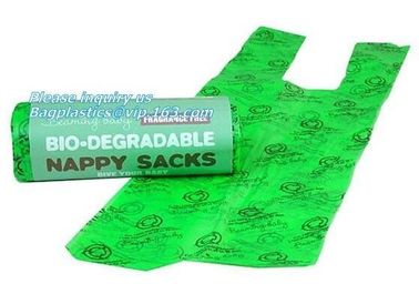 compostable Scented biodegradable nappy bag, fragrant bin bags, disposable nappy bags with different colors