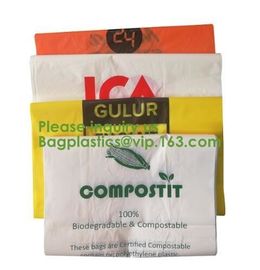 Custom Cornstarch 100% Compostable Biodegradable Trash bag,PLA compostable plastic fresh vegetables packaging bag PBAT