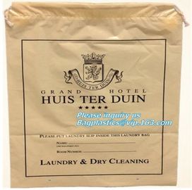 biodegradable compostable eco friendly orn starch dry cleaning laundry bag, biodegradable plastic drawstring laundry bag