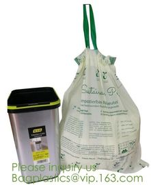 Drawstring Drawtape liner sacks, sachets, closure,shopping biodegradable compostable clear plastic grocery shopping bag,