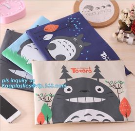 PVC file bag pencil case file folder documents filling bag office school suppllies stationery bag, A4 zipper stationery