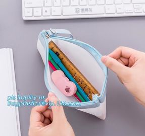 pencil bag school bag, TPU plastic pencil case with handle, creative kids pencil case for school children stationery set