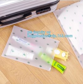 custom logo printed transparent clear vinyl plastic packaging bags with slider zipper Zip lockk