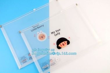 stationery bags file zipper bag, Frosted Plastic EVA Garment Packing Bag, Suit Clothes Bags With zipper slider, Slider Z