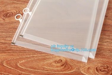 Zipper Slider Clear Pvc Bag For toothbrush bag, Stationery Ruler Set Packaging Bag with Slider, Zip lockk pvc bag slider t