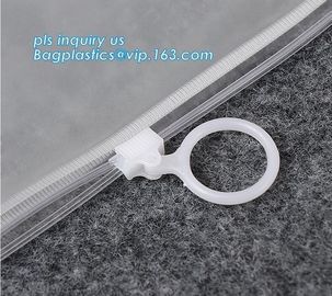 Biodegradable eco-friendly slider Zip lockk frosted EVA bag, PVC Wash Bag With Slider Zipper, Eco-friendly plastic puller