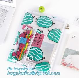 Slider zipper Clear pvc bag for package Vinyl transparent pvc bag cosmetic packing, bottom gusset slider Zip lockk printed