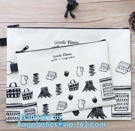 pp file folder plastic pockets document bag, A4 mesh folder zipper pocket document bag, Document Bag with Zipper Storage