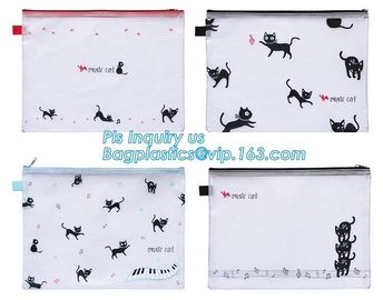 a4 mesh zipper document bag a5 plastic folder for office, Promotional Hot PVC mesh File And Document Bag With Zip Lock
