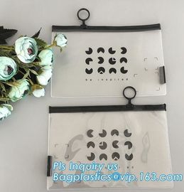 zipper pouch clear vinyl pouch clear slider bags, slider zipper pvc pouch clear vinyl pvc Zip lockk bags, hanger hole/pouc