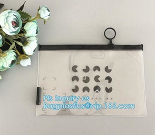 zipper pouch clear vinyl pouch clear slider bags, slider zipper pvc pouch clear vinyl pvc Zip lockk bags, hanger hole/pouc