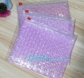 Customized Slider bubble bag, OEM Factory Price With custom Bubble Zip lockk packaing bag, Reusable Packing Bubble Packing