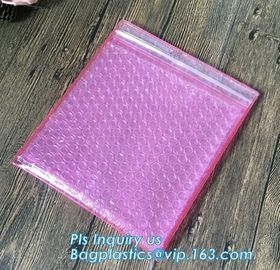Customized Slider bubble bag, OEM Factory Price With custom Bubble Zip lockk packaing bag, Reusable Packing Bubble Packing
