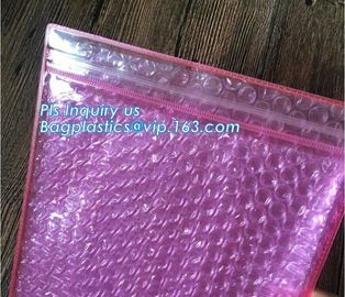 Customized Slider bubble bag, OEM Factory Price With custom Bubble Zip lockk packaing bag, Reusable Packing Bubble Packing