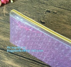 Air Bubble Bag with Slider Zipper, Pink Bubble Bag, Custom Printed Slider Zip lockk Bubble Bag, Anti Shock Plastic PE Mate