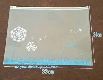 unique design coloful printed clear pvc plastic slider hook hanging zipper bag, Slider Zipper Bag with Custom Logo