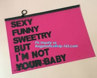 Transparent clear PVC Slider zipper bag plastic bag with zipper, cheap clear pvc pouch good quality with zipper packing