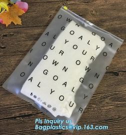 EVA clothing bags plastic slider zipper case, Custom printed side guesset foil slider zipper, resealable packaging slide