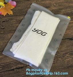 EVA clothing bags plastic slider zipper case, Custom printed side guesset foil slider zipper, resealable packaging slide