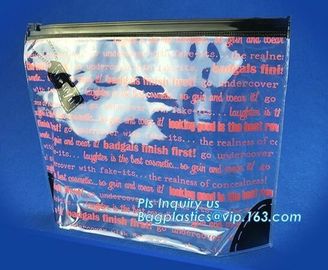 Slider Zip lockk bag with writable panel for easy label, reclosable slider plastic bags, snack plastic cosmetic slider pac