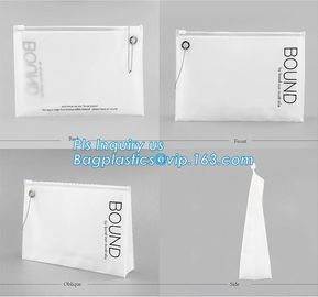 student stationery transparent plastic slider zipper bag, Eco-friendly Slider Zipper Flat Plastic Bag For Document or Sw