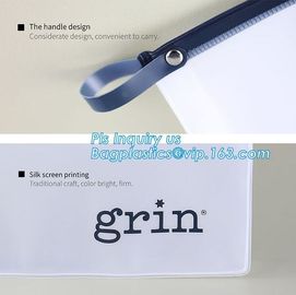 student stationery transparent plastic slider zipper bag, Eco-friendly Slider Zipper Flat Plastic Bag For Document or Sw