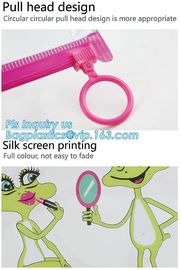 plastic bag with zip lock for cosmetic, slide lock poly bag, standing up zip customized color pvc bag for cosmetics