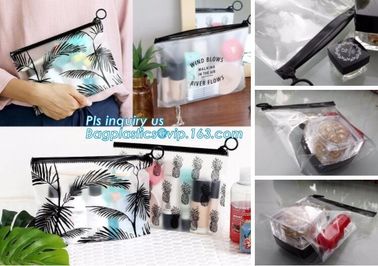 stationery handle bags with slider zipper, slider zipper bag plastic bag with zipper/pvc zipper lock slider bag/resealab