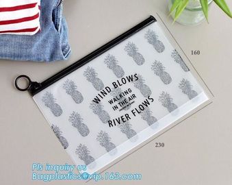 Cosmetic Zip Bag / Make Up / Toiletry / Washbag, Polyester Make Up Wash Bag Travel Cosmetic Bag with Two Sliders Zipper