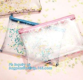 Zipper Sliders Zip Lock Vinyl PVC Bags for Cosmetics Medicine Many Uses, Promotional Clear Vinyl Zipper Bags, slider zip