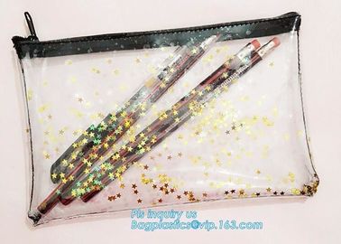 Zipper Sliders Zip Lock Vinyl PVC Bags for Cosmetics Medicine Many Uses, Promotional Clear Vinyl Zipper Bags, slider zip