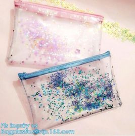 Zipper Sliders Zip Lock Vinyl PVC Bags for Cosmetics Medicine Many Uses, Promotional Clear Vinyl Zipper Bags, slider zip
