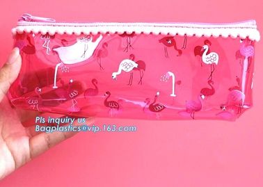 ECO friendly recycled cheap wholesale custom transparent waterproof printed promotion plastic zipper clear pvc cosmetic