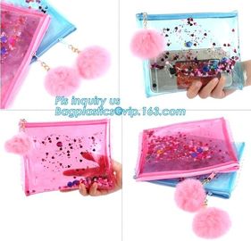 ECO friendly recycled cheap wholesale custom transparent waterproof printed promotion plastic zipper clear pvc cosmetic