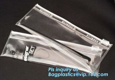Printed slider Zip lockk plastic resealable clothes zipper bag, Eva Plastic Slider Zipper Clothes Packing Bag With Custom