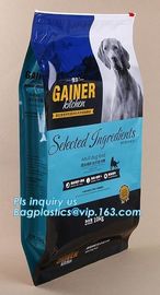 Resealable Zipper Top Packaging Bag Quad Seal Packaging Bag Pet Dog Food Packaging Bag 5L 6L 7L Plastic Packaging Bags