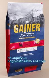 cat litter bags Reclosable Flat Bottom bags Fish Feed Packaging Bag Feed Packaging Bag treat pouch, slider lock zipper