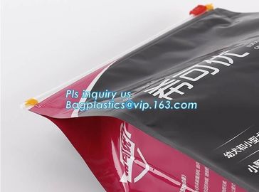 Slider Zipper Side Gusset Foil Lined Pet Dog Food Bag, pet food slider zipper plastic pet food bag aluminum foil quad se