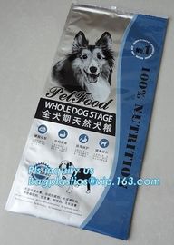 Slider Zipper Large Plastic Animal Pet Food Packaging Bag With Print, side gusset slider 15 kg pet food bag with slider