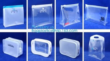 Promotional PVC Toiletry bag with zipper and slider, Underwear packing bag,shinny zipper,matte slider printing customize