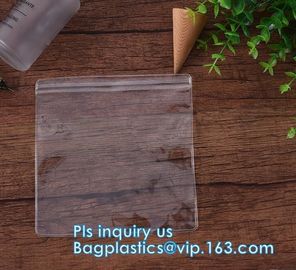 promotional clear zipper slider pvc plastic document/ swimming bag, Slider Gusset Cosmetic Bag Makeup Case Plastic Water