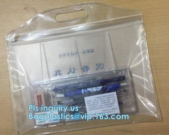 PVC EVA vinyl slider top zipper bag for skin care sets, Holographic Laser PVC Slider Zipper Hand Bag For Summer, bottom
