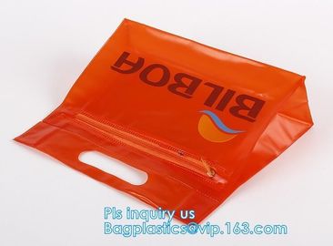 vinyl a3 / a4 / a5 plastic pvc mesh zipper bag, Eco-friendly Slider Zipper Flat Plastic Bag For Document or Swimwear, zi