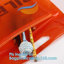 vinyl a3 / a4 / a5 plastic pvc mesh zipper bag, Eco-friendly Slider Zipper Flat Plastic Bag For Document or Swimwear, zi