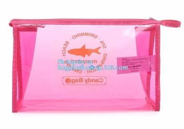 grip slider bags, Stand Up Cosmetic Pouch with Slider Zipper Closure, PVC HEAT SEALED BAG WITH SLIDER ZIPPER